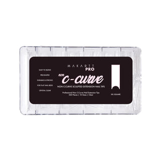 Non C Curve Half Cover Nail Tips (360pcs) — Square