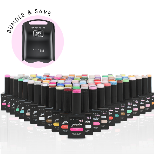 Entire 88 Gel Polish + Lamp — Black