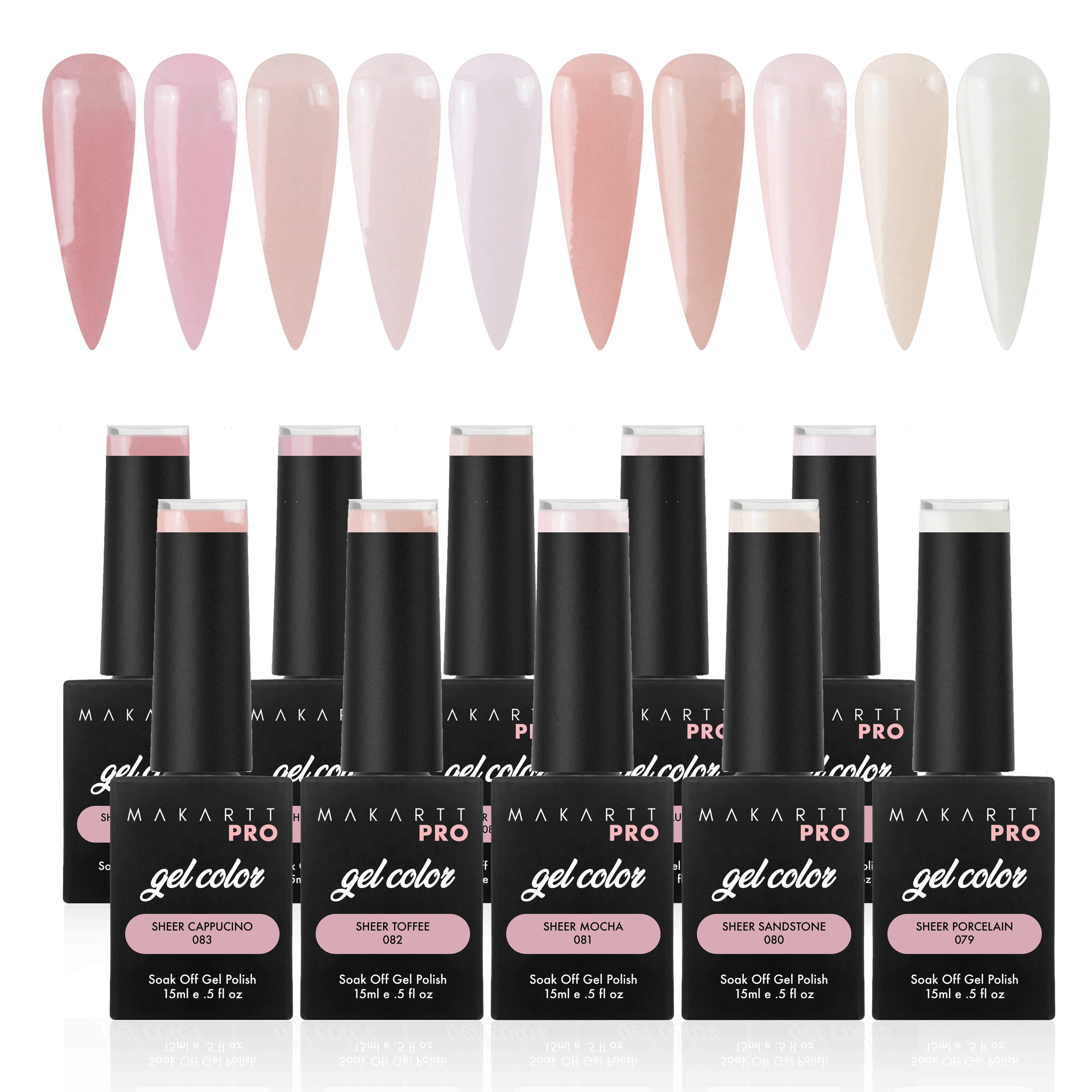 Sheer Nude & Pinks Gel Polish Set – MakarttPro