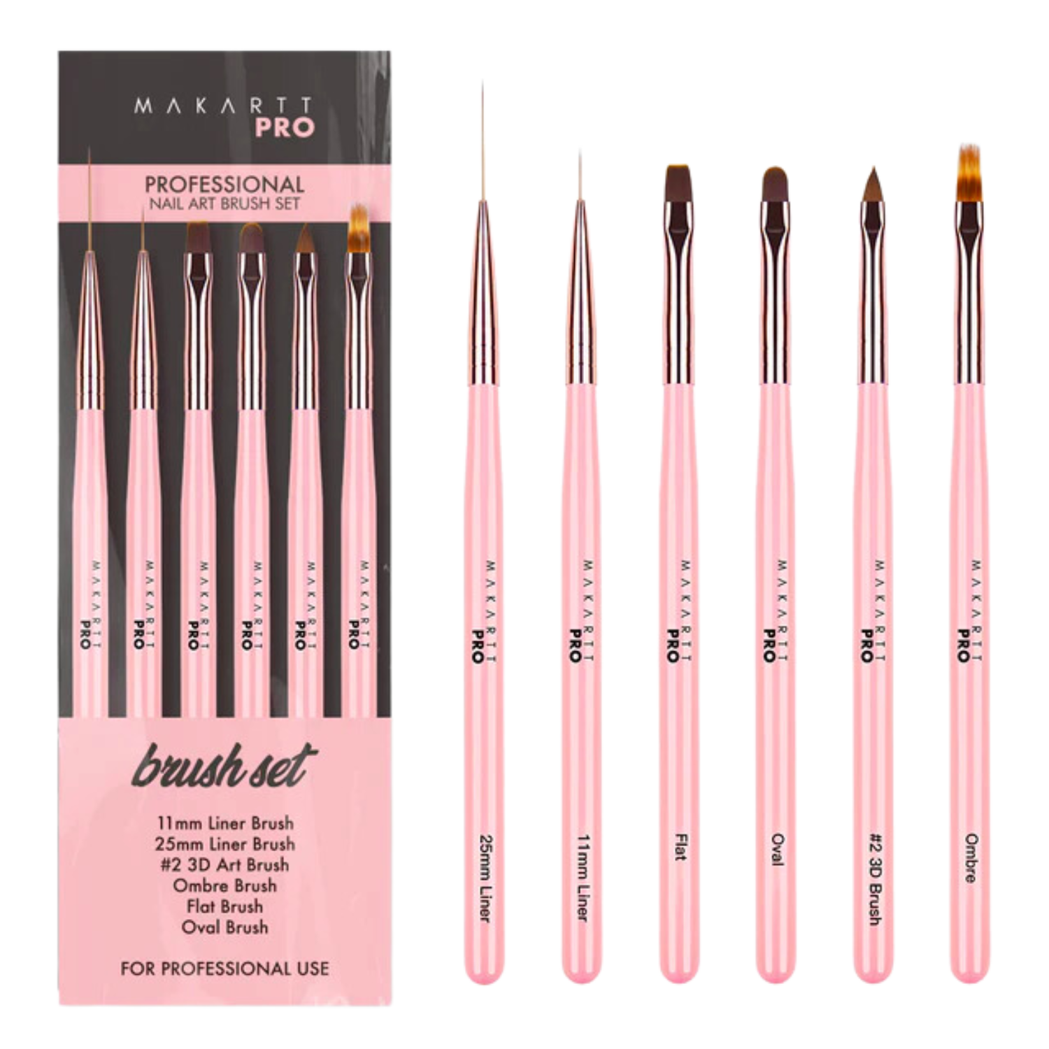 Makartt 3Pcs Nail Art Brushes, Thin Liner Brush Detail Design Pen Set