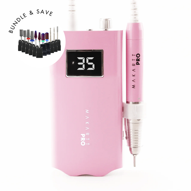 LuxuriaPro E-File + Drill Bits Bundle — Pink + Drill Bits Collection