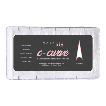 C-Curve Half Cover Nail Tips (360pcs) — Stiletto