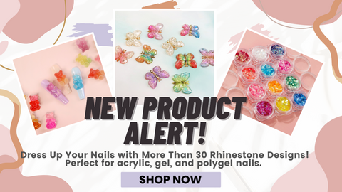 Rhinestones and Charms for Stunning Natural and Acrylic Nail Art Designs!