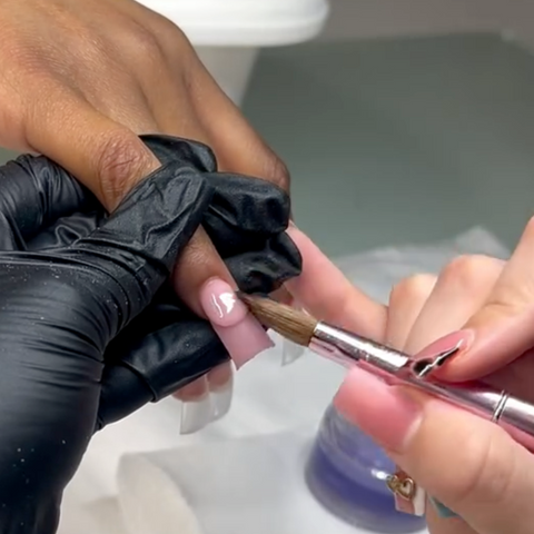 Nail Prep & Acrylic Application ft. Trinity