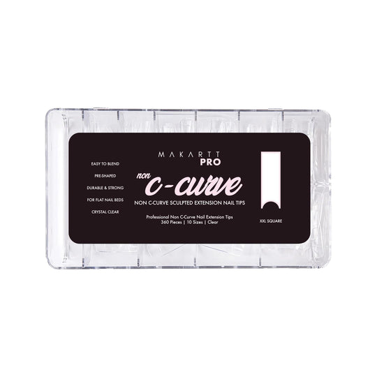 Non C Curve Half Cover Nail Tips (360pcs) Square