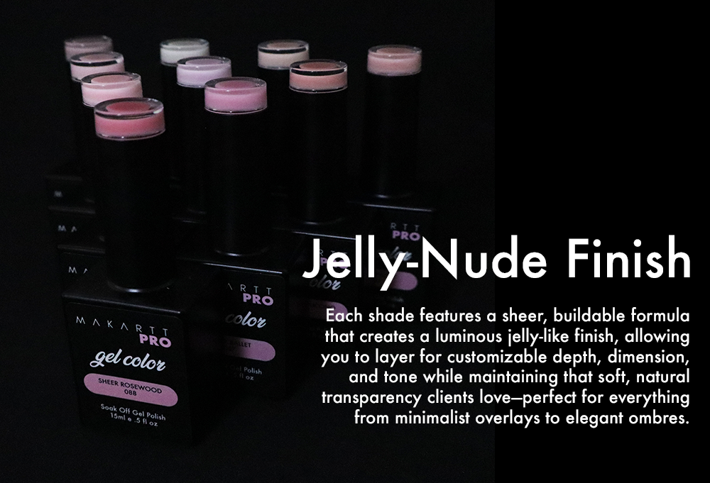 Sheer Nude & Pinks Gel Polish Set (15ml)