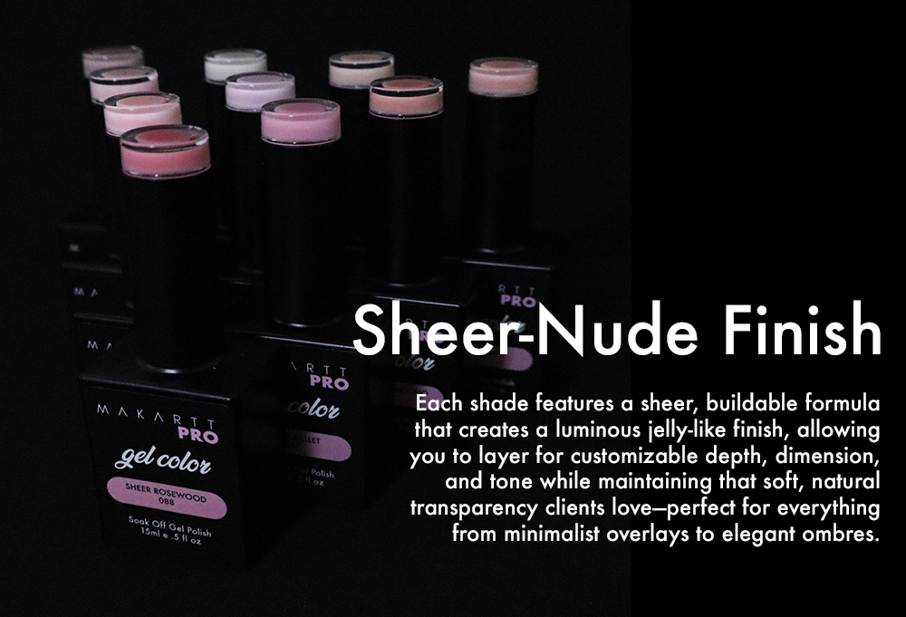 Sheer Nude & Pinks Gel Polish Set (15ml)