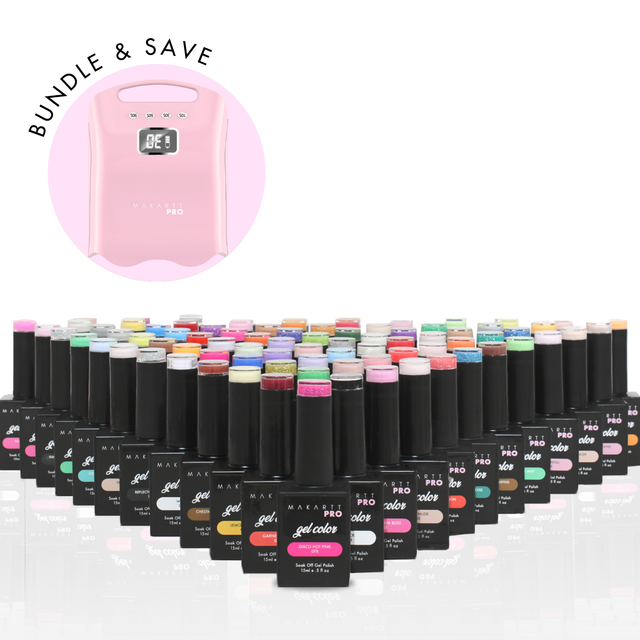 Entire 88 Gel Polish + Lamp — Pink