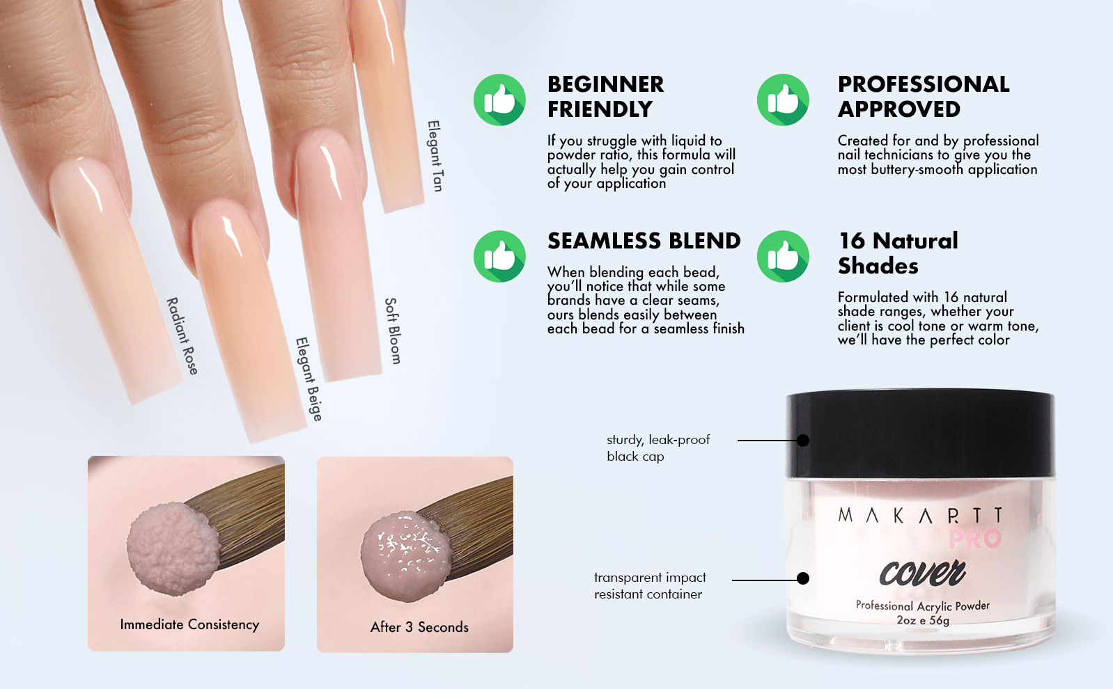 Cover Acrylic Powder (16oz)