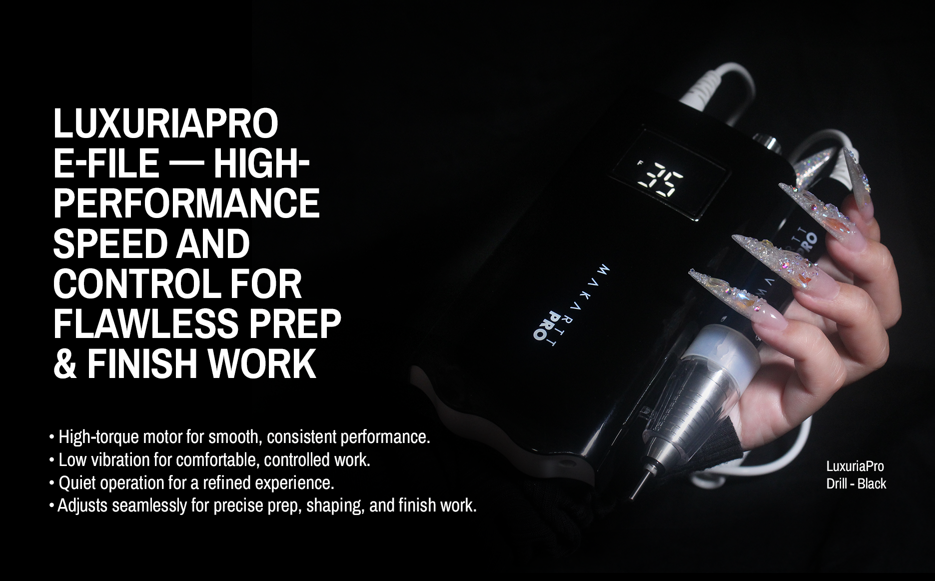 LuxuriaPro 35000 RPM Rechargeable Professional E-File