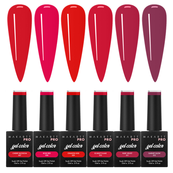 6 Color Gel Polish Set