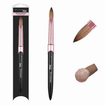 Premium Monomer Resistant Handle 100% Kolinsky Brush — #10