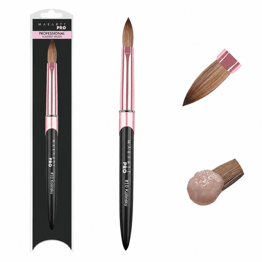 Premium Monomer Resistant Handle 100% Kolinsky Brush #10