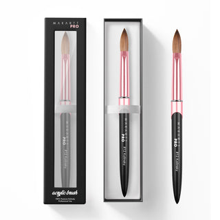 Premium Monomer Resistant Handle 100% Kolinsky Brush — #10