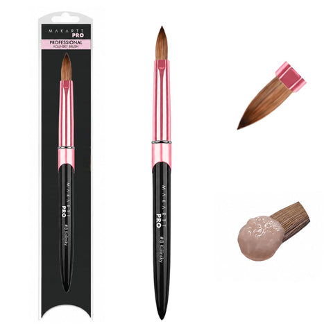 Premium Monomer Resistant Handle 100% Kolinsky Brush