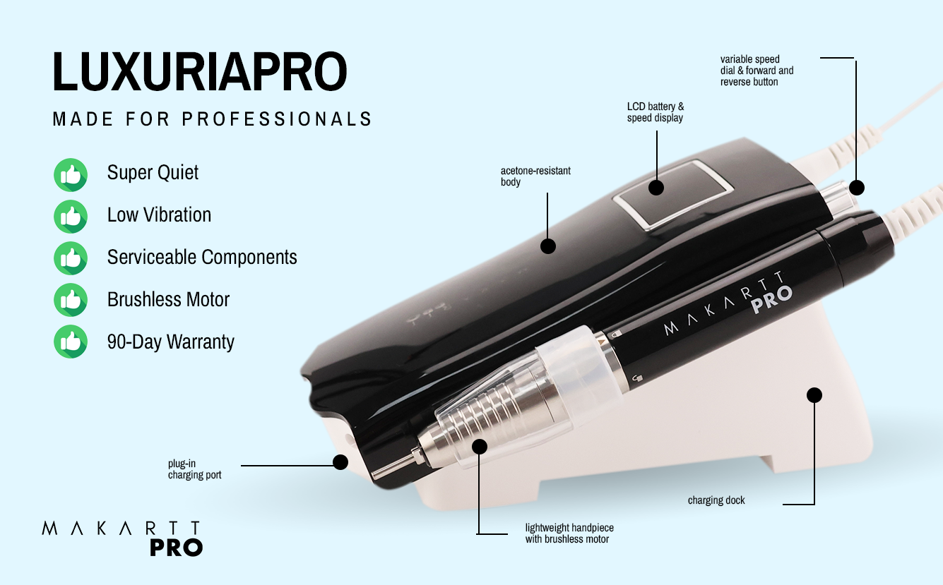 LuxuriaPro 35000 RPM Rechargeable Professional E-File