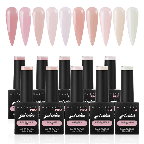 Sheer Nude & Pinks Gel Polish Set