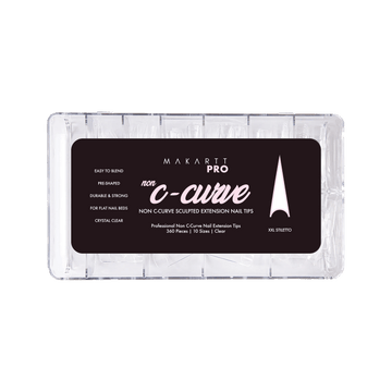 Non C Curve Half Cover Nail Tips (360pcs) — Stiletto