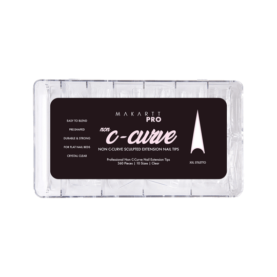 Non C Curve Half Cover Nail Tips (360pcs) Stiletto