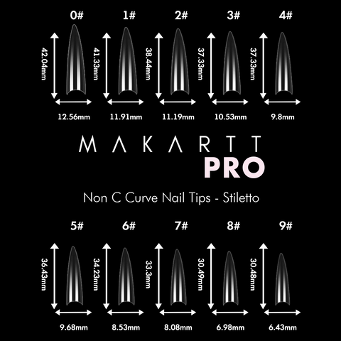 Non C Curve Half Cover Nail Tips (360pcs)