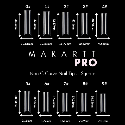 Non C Curve Half Cover Nail Tips (360pcs)