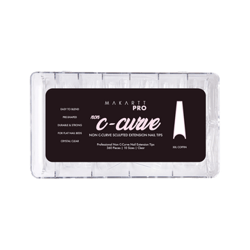 Non C Curve Half Cover Nail Tips (360pcs) — Coffin