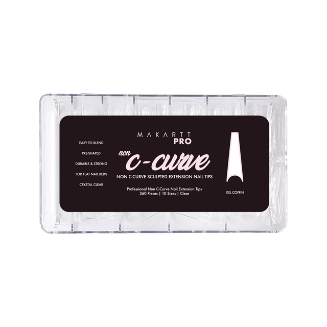 Non C Curve Half Cover Nail Tips (360pcs) — Coffin