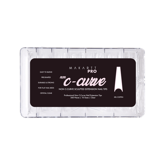 Non C Curve Half Cover Nail Tips (360pcs) Coffin
