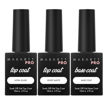 Top & Base Coat Set — Glossy, Matte Top Coat with Base Coat