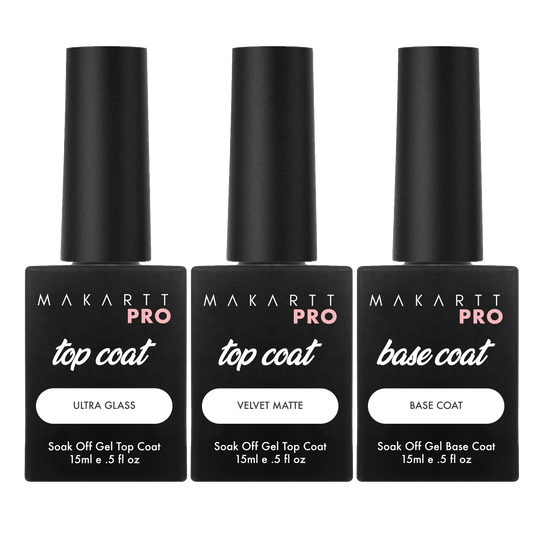 Top & Base Coat Set Glossy, Matte Top Coat with Base Coat