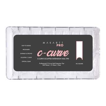 C-Curve Half Cover Nail Tips (360pcs) — Square
