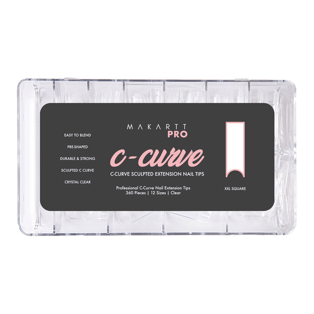 C-Curve Half Cover Nail Tips (360pcs) — Square