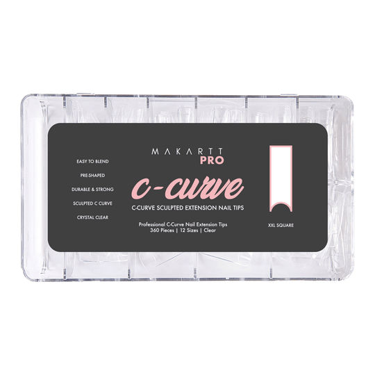 C-Curve Half Cover Nail Tips (360pcs) Square