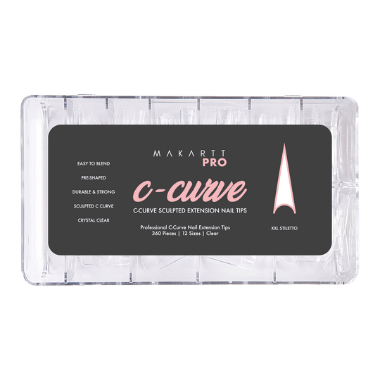 C-Curve Half Cover Nail Tips (360pcs) Stiletto